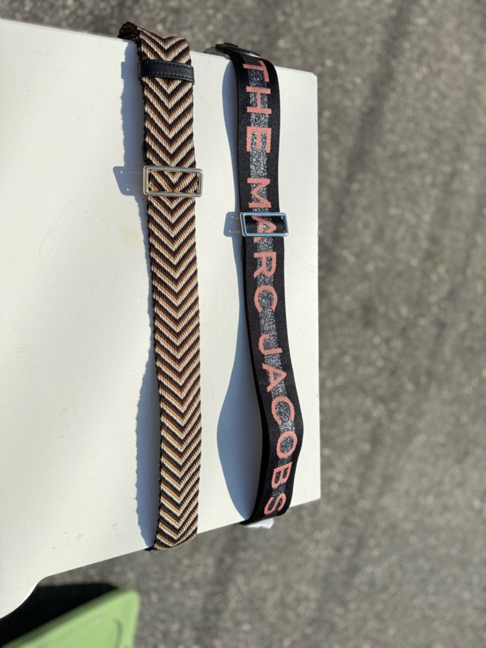 Two Marc Jacobs Guitar Straps for bags